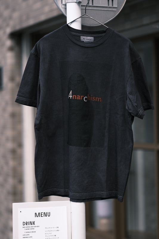 Anarchism T-shirt Botanical Over-Dyed Black Edition