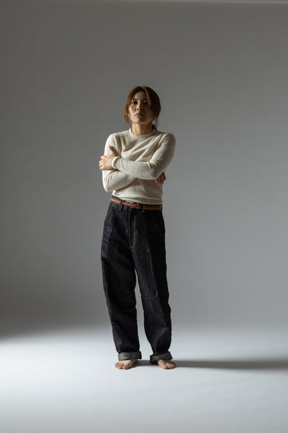 Type-3/ Okayama Cotton Linen Denim Black ※受注生産商品