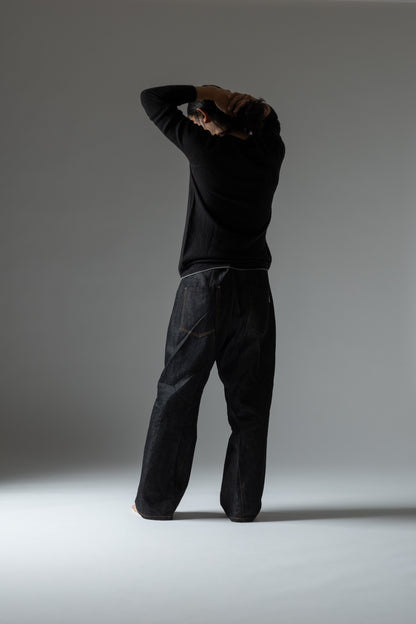 Type-3/ Okayama Cotton Linen Denim Black ※受注生産商品